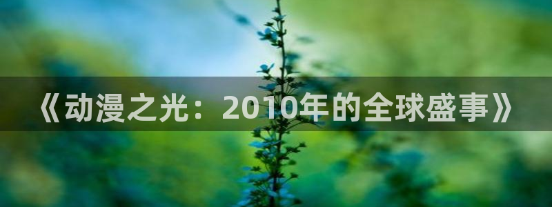 age动漫omofun：《动漫之光：2010年的全球盛事》